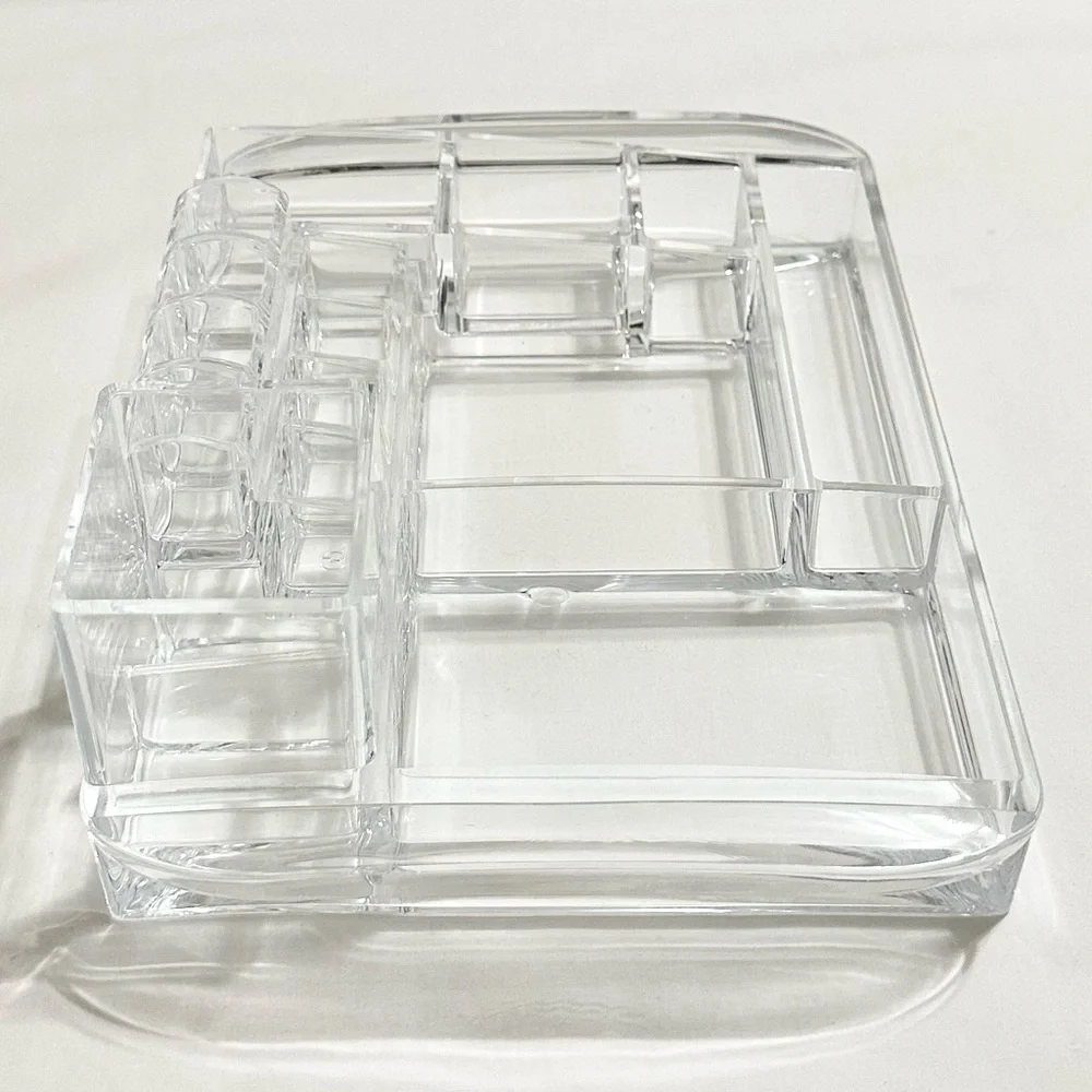 Caboodles Large Clear Acrylic Countertop Makeup or Office Desktop Organizer